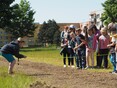 Children from Jugoslávská Primary School took part in greening the school surroundings